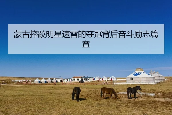 蒙古摔跤明星速雷的夺冠背后奋斗励志篇章